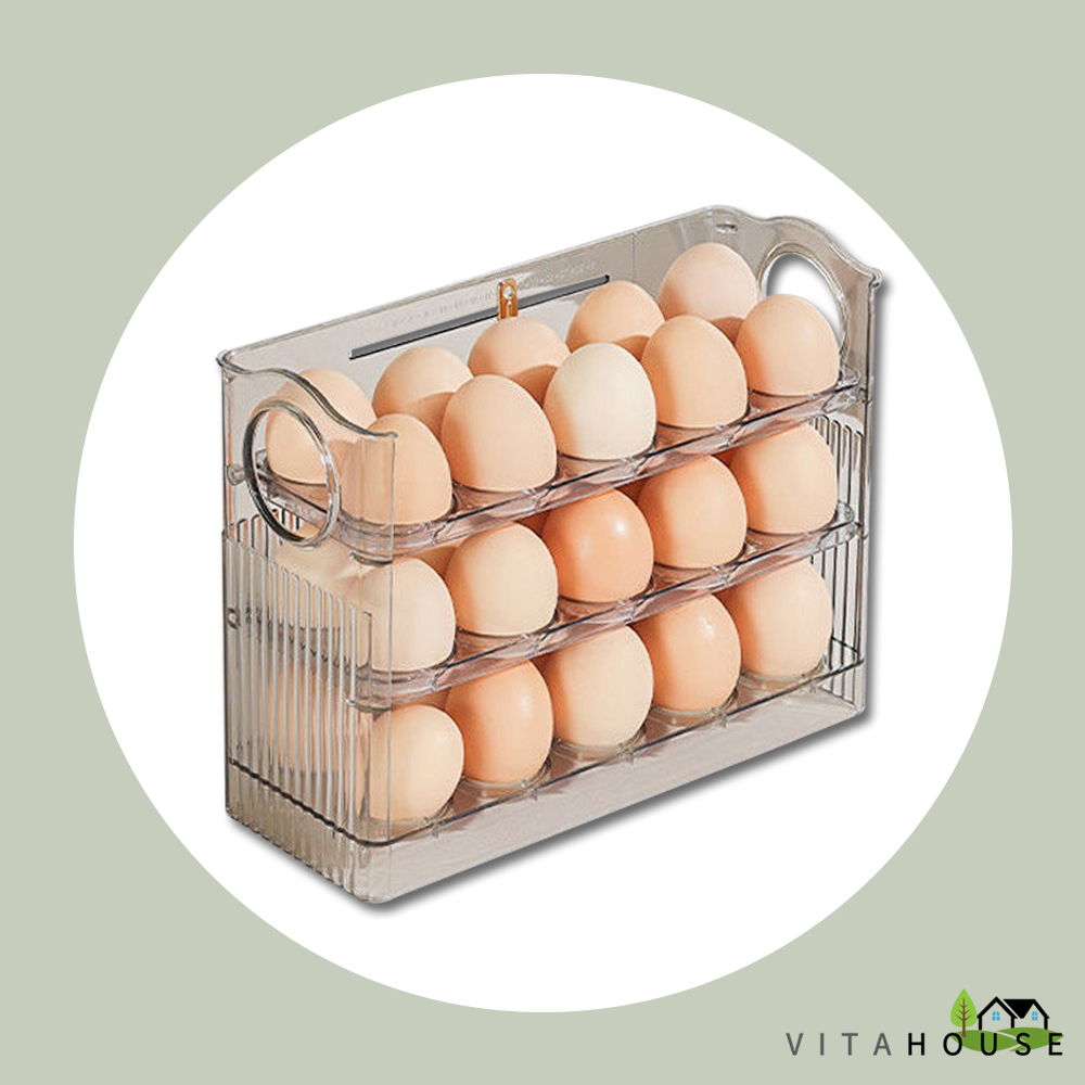자동계란트레이 30구 냉장고 달걀 계란 에그 정리 트레이 케이스 보관함 V